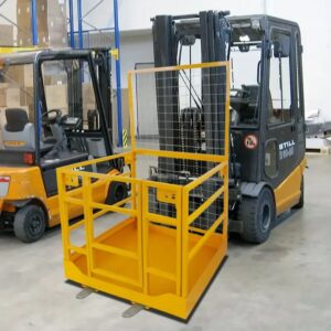 43"x45" Forklift Safety Cage – 1,300 lbs Capacity Collapsible Aerial Work Platform