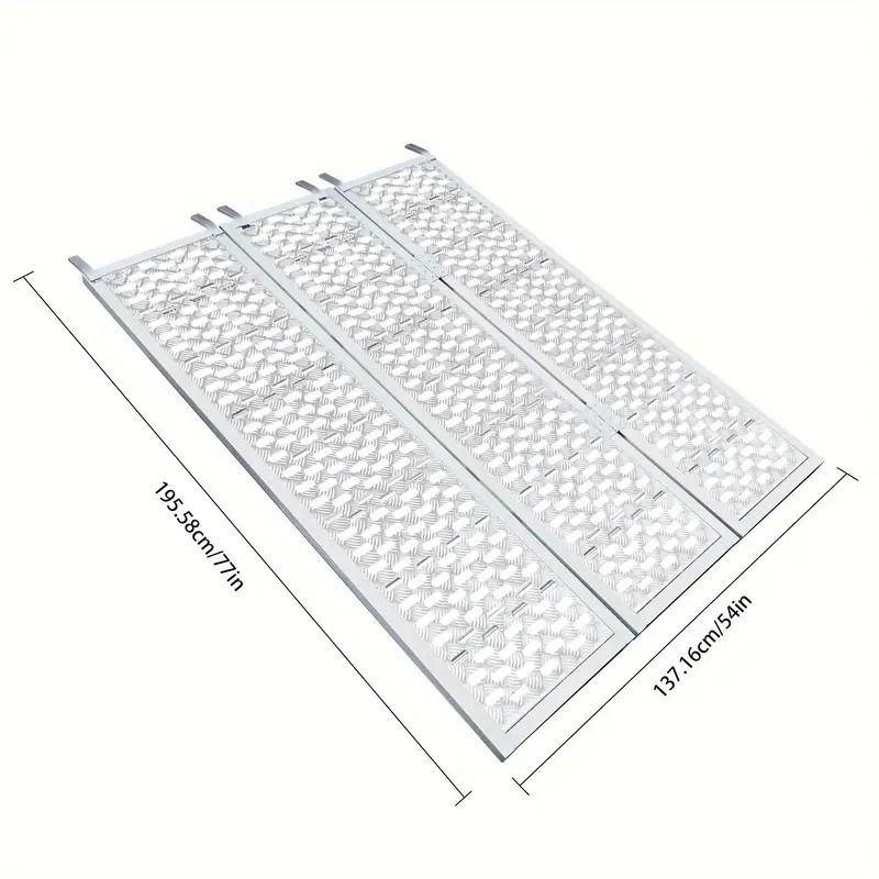Aluminum Trailer Ramp – 1,500 lbs  Folding Loading Ramp (77″x54″)
