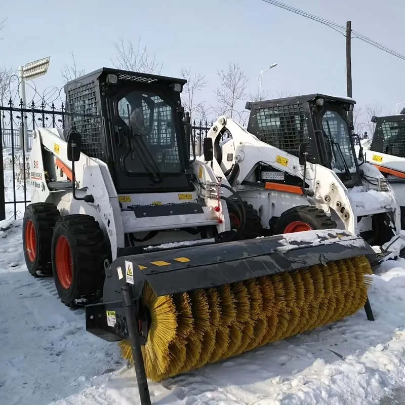 72″ Hydraulic Angle Snow Broom – Skid Loader Road Sweeper Attachment