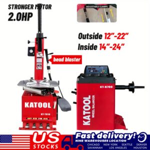 Tire Changer Wheel Changers Machine Combo With Bead Blaster Wheel Balancer KT-T810+KT-B700 Garage Equipment Auto Repair