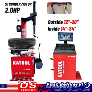 KT-T800/B760 Tire Changer And Wheel Balancer Combo Machine with Automatic Measurement Ruler for Tire Repair And Wheel Change Garage Shop Equipment