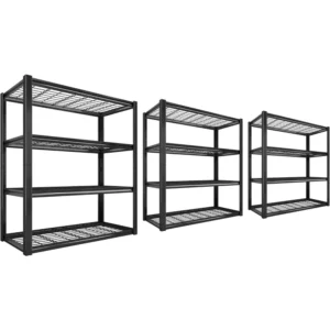 40" W Garage Shelving, Heavy Duty Storage Shelf 2240LBS, 4-Tier Adjustable Metal Shelves, Garage Shelves