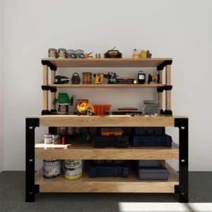 Universal Steel Work Bench Leg Kit, Garage Storage Shelving Frame Workbenches Customizable in Sizes and Colors