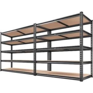 Garage Shelving, 72" H Storage Shelves 2000LBS Adjustable 5 Tier Heavy Duty Shelving for Garage Storage Shelves , 2P