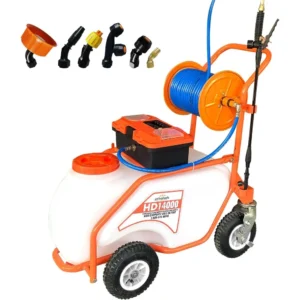 Battery-Powered Weed Sprayer: Portable Lawn Care Solution with 14-Gallon Tank and 43-Yard Hose