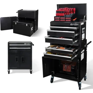 Rolling Tool Chest with Drawers - 5-Drawer Tool Chest Cabinet on Wheels Locking Storage Cabinets Garage