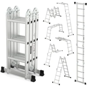 Folding Ladder Multi-Purpose Aluminium Extension 7 in 1 Step Heavy Duty Combination EN 131 Standard