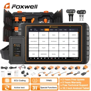 FOXWELL GT75TS OBD2 Automotive Scanner ECU Coding TPMS Service 31 Reset Bidirectional OE-level OBDII Car Diagnostic Scanner