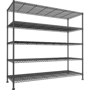 45.8''W Wire Shelving Unit, 5 Tier Adjustable Metal Storage Shelves for Kitchen Pantry Office Wire Rack Metal Shelving