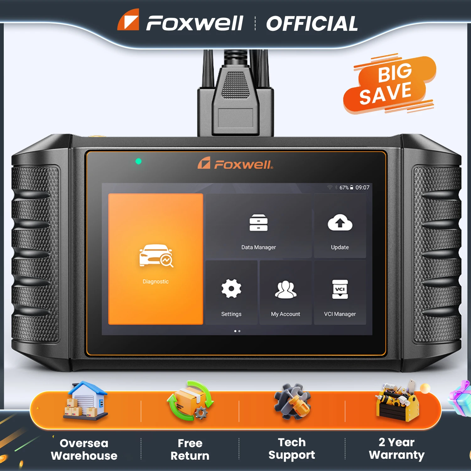 FOXWELL NT710 OBD2 Diagnostic Scan Tool Car Code Reader ECU Coding Full System Bidirectional Test ODB OBD2 Automotive Scanner