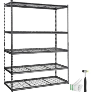 Storage Shelving Unit, 5-Tier Adjustable Storage Shelves, 60" L x 24" W x 78" H Heavy Duty Garage Storage Shelves,Metal Shelves