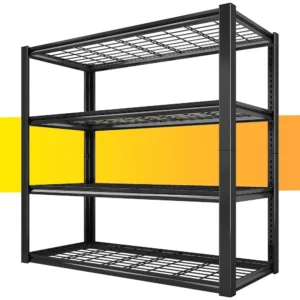 40" W Garage Shelving Load 2200LBS Wide Storage Shelves Heavy Duty 4-tire Garage Storage Shelving Adjustable Metal Shelving