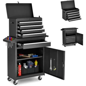 Tool Chest,Rolling Storage Cabinet with Enhanced Packaging, Detachable Top Tool Box, Metal Cart for Garage