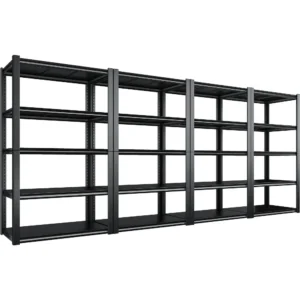 Garage Shelving, Heavy Duty 2000LBS Storage Shelves, 5 Tier Adjustable Shelving Unit Metal Shelf, 4 Pack, Garage Shelves