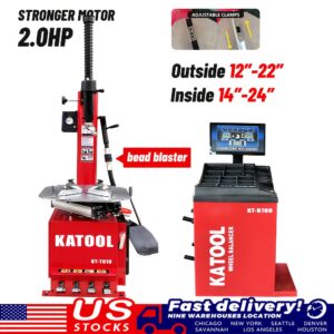 Tire Changer Machine Wheel Changers Machine Combo (with Bead Blaster) Wheel Balancer KT-T810+KT-B760 Garage Equipment Tire Changer