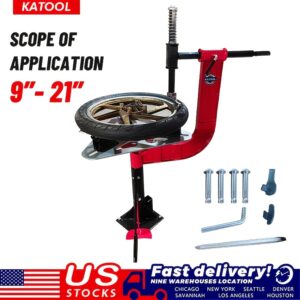 Versatile Manual Tire Changer - Portable, Easy-to-Use for Motorcycles, Bikes & More, Fits 9"-21" Rims, Durable Carbon Steel Construction, Handcart, Trailer